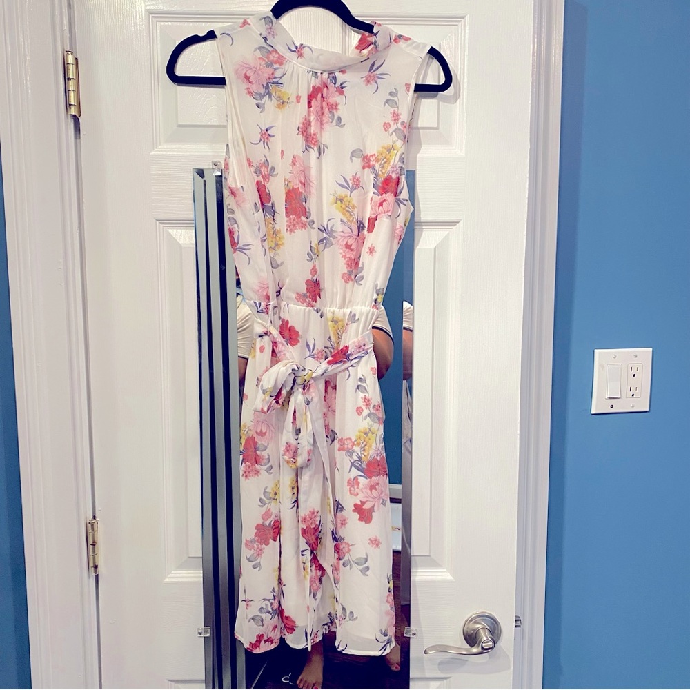 White floral dress